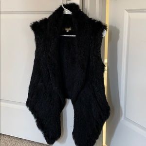 June XS Ganuine Rabbit fur vest